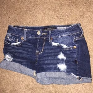 Blue jean shorts